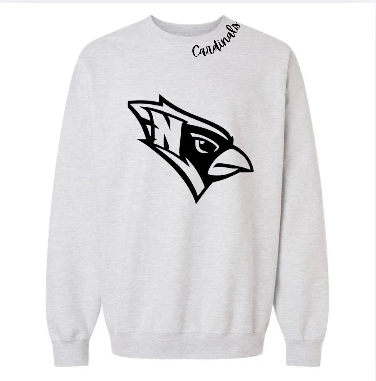 Cardinals Crewneck - Ash Grey