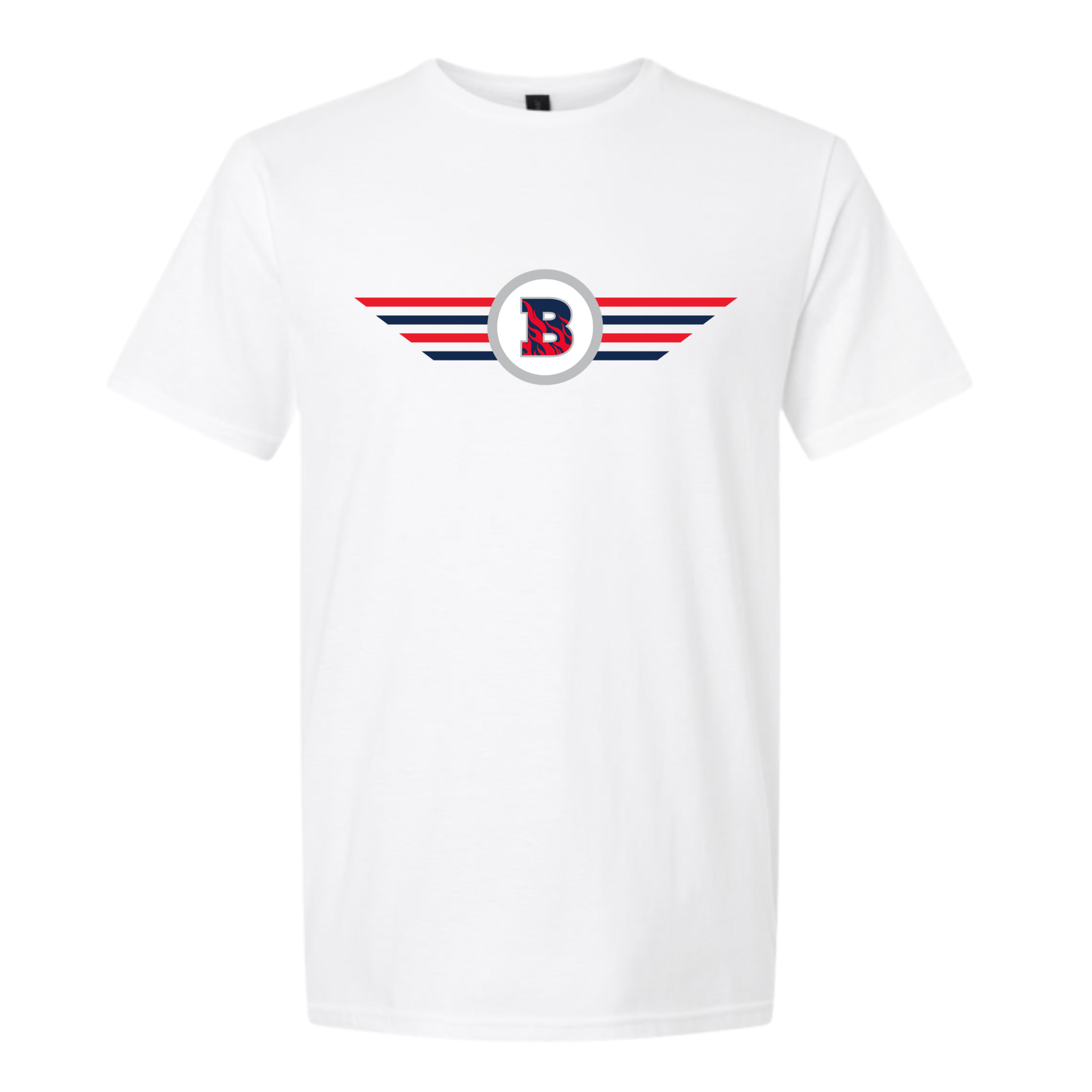 B in circle Tee - White