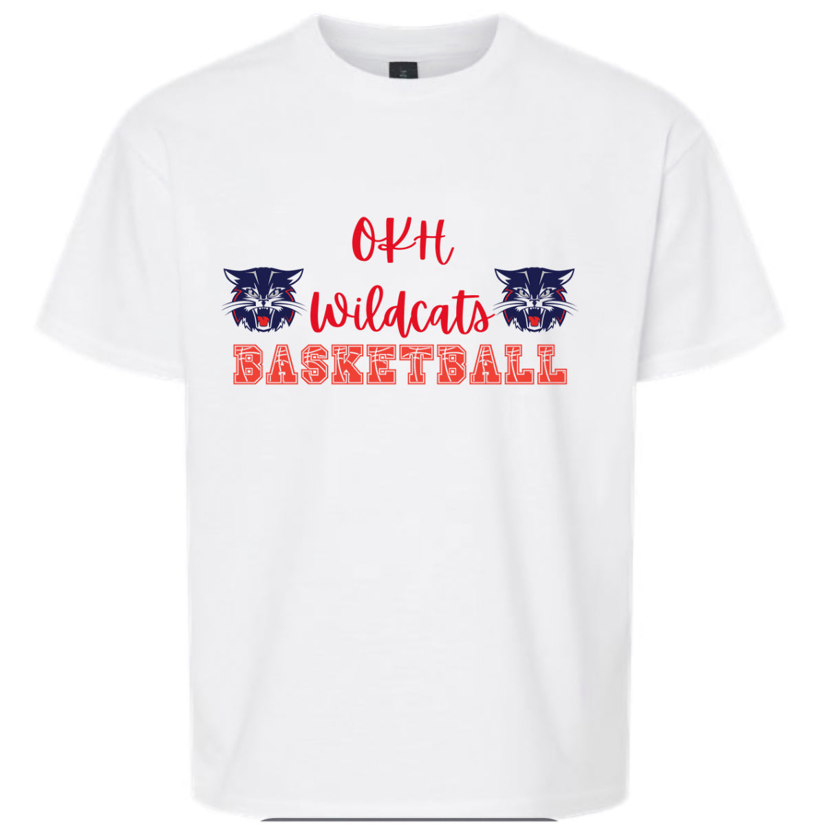OKH Wildcats Basketball tee - White