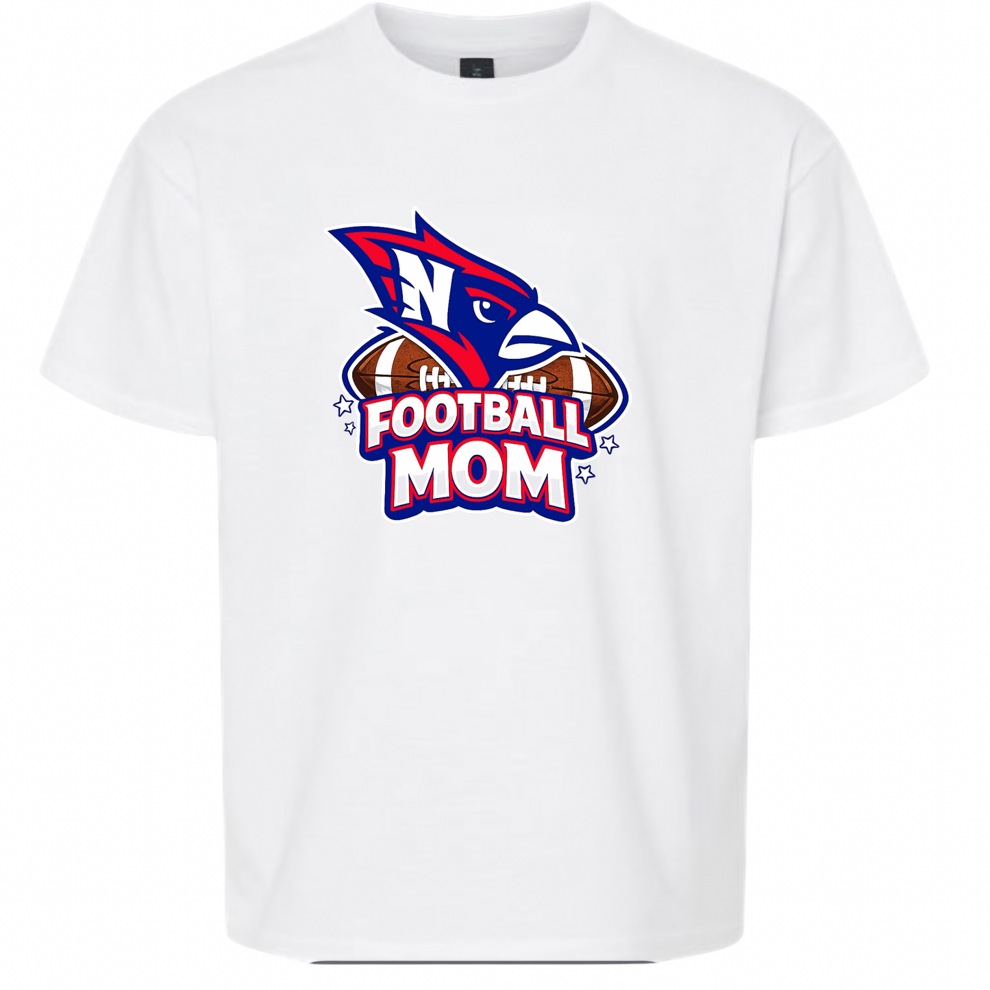 Cardinal Football Mom Tee - White