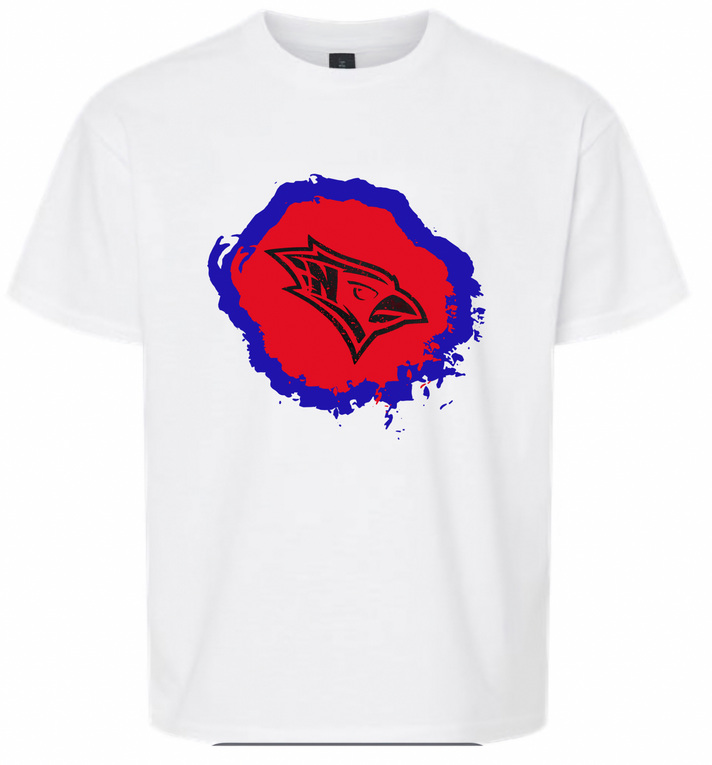Cardinal Head tee Paint Splatter - White
