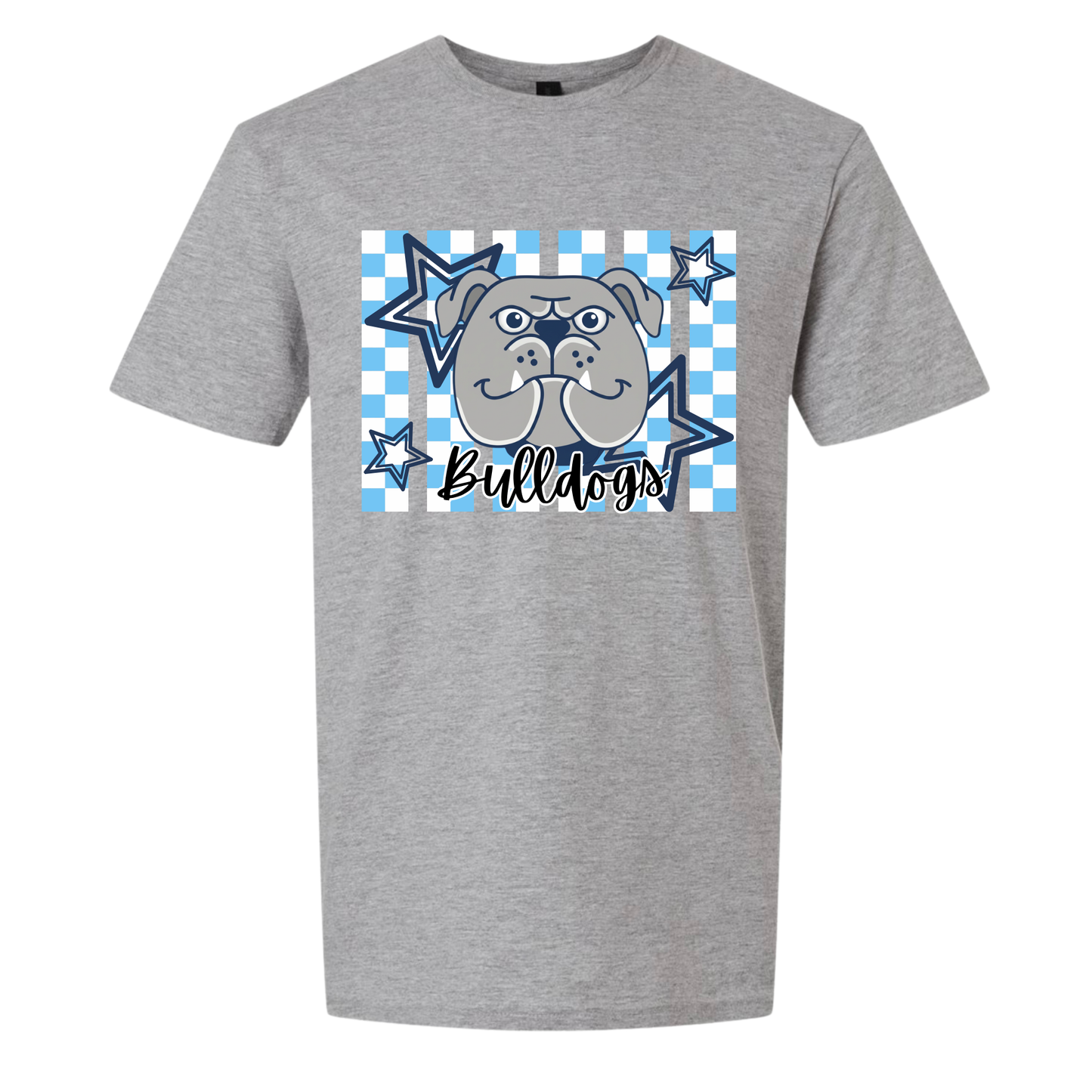 Checkered Print Bulldogs - Grey