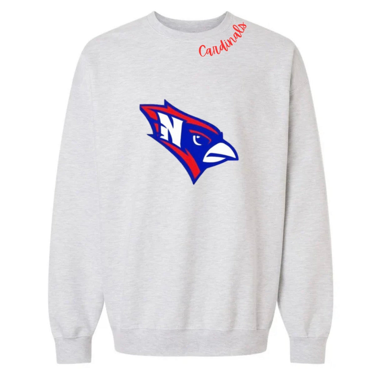 Cardinals Crewneck - Ash Grey