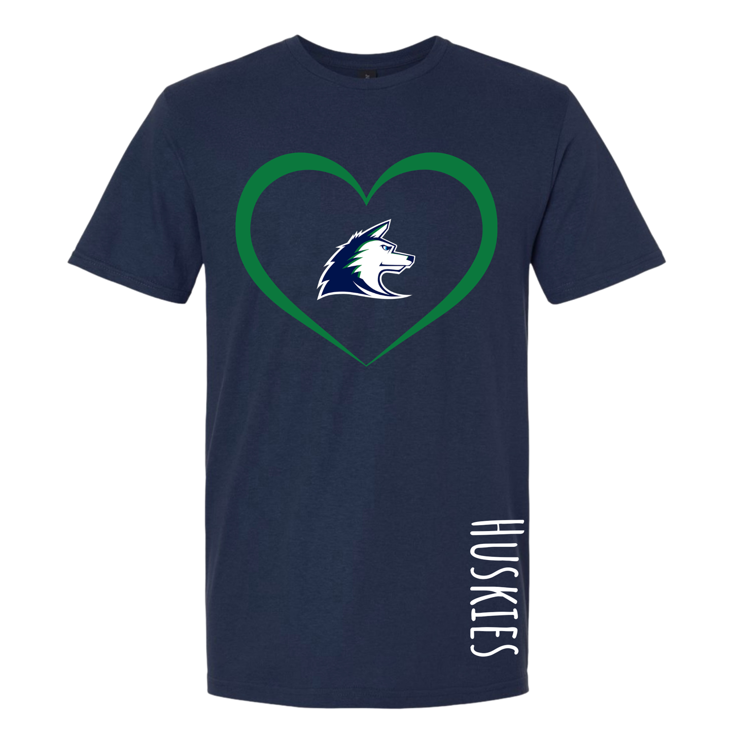Huskies Heart Tee - Navy