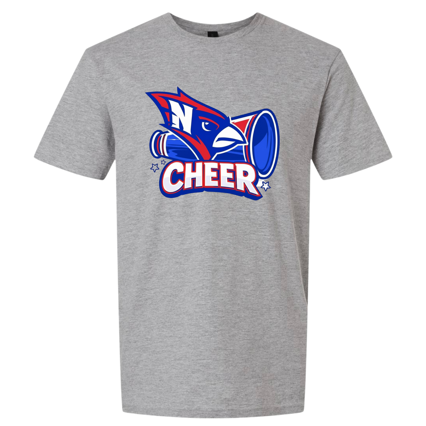 Cardinal Cheer Tee - Grey