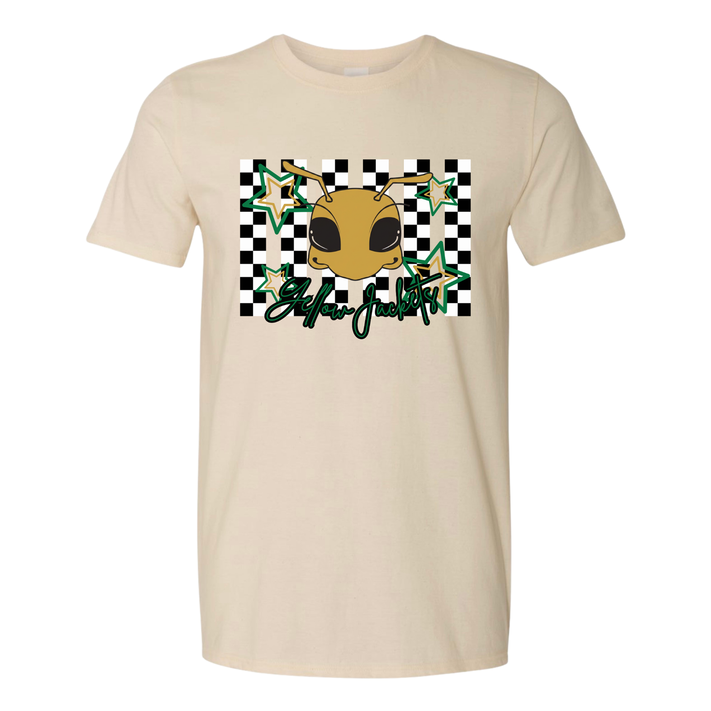 Checkered Yellowjackets tee - Neutral
