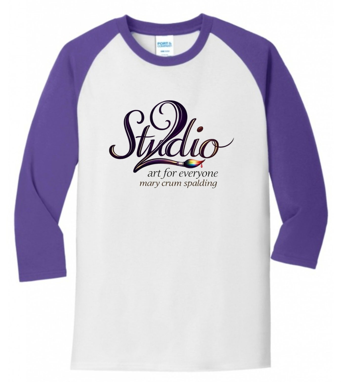 3/4 Sleeve Shirt - Purple Sleeves
