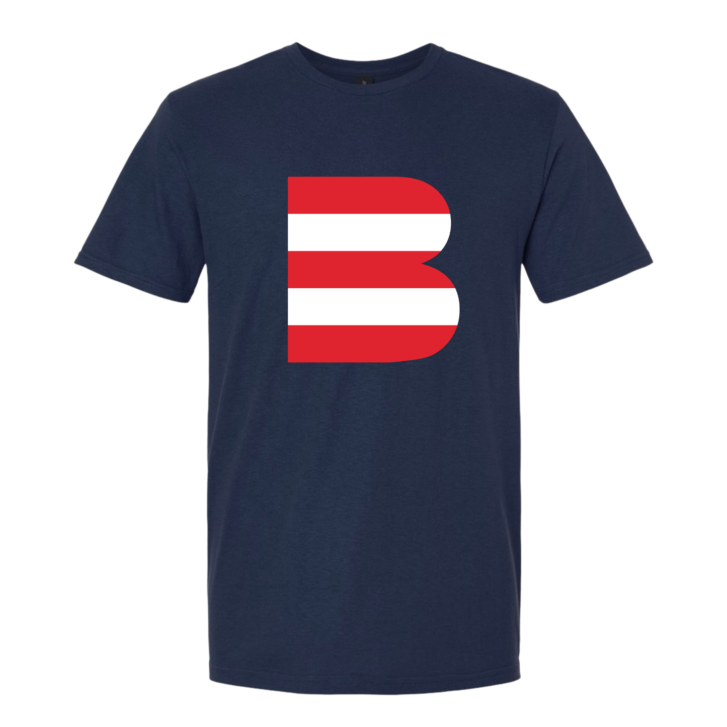 Striped B tee - Navy