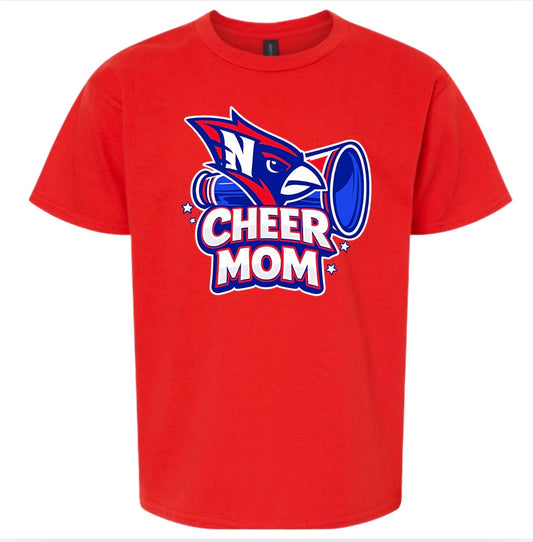 Cardinal Cheer Mom Tee - Red