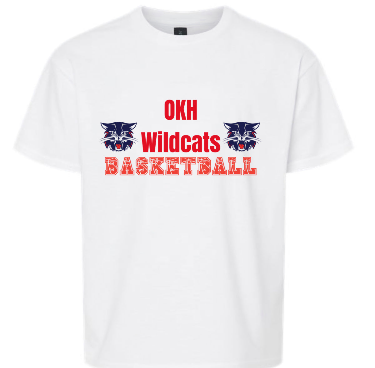 OKH Wildcats Basketball tee - White