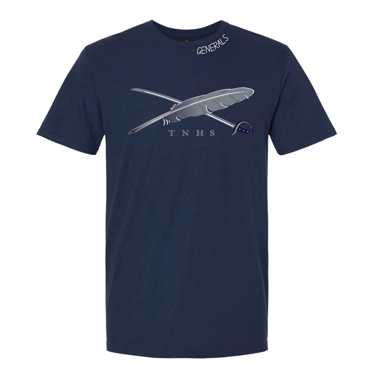 Generals sword/feather tee - Navy