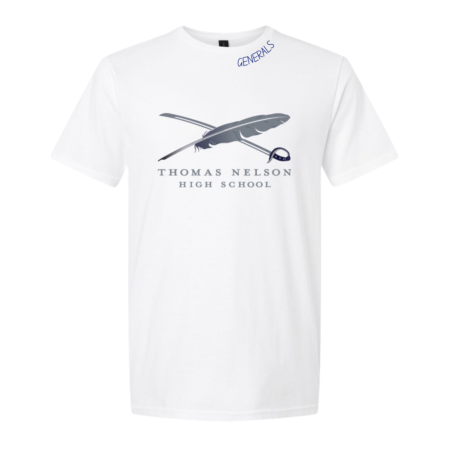 Generals sword/feather tee - White