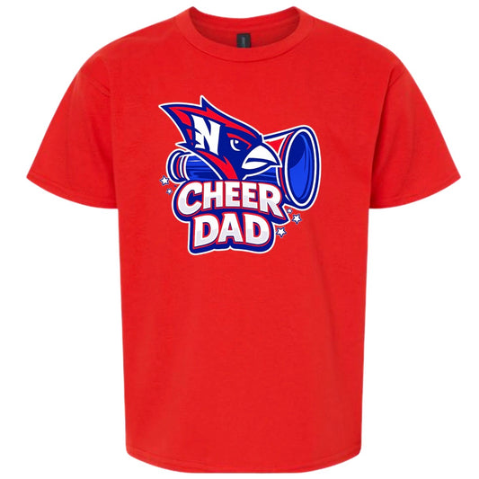 Cardinal Cheer Dad Tee - Red