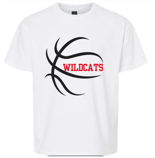 Wildcats Basketball tee - White