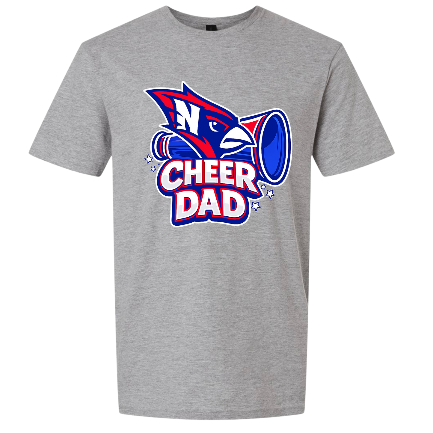 Cardinal Cheer Dad Tee - Grey
