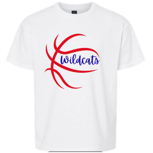 Wildcats Basketball tee - White
