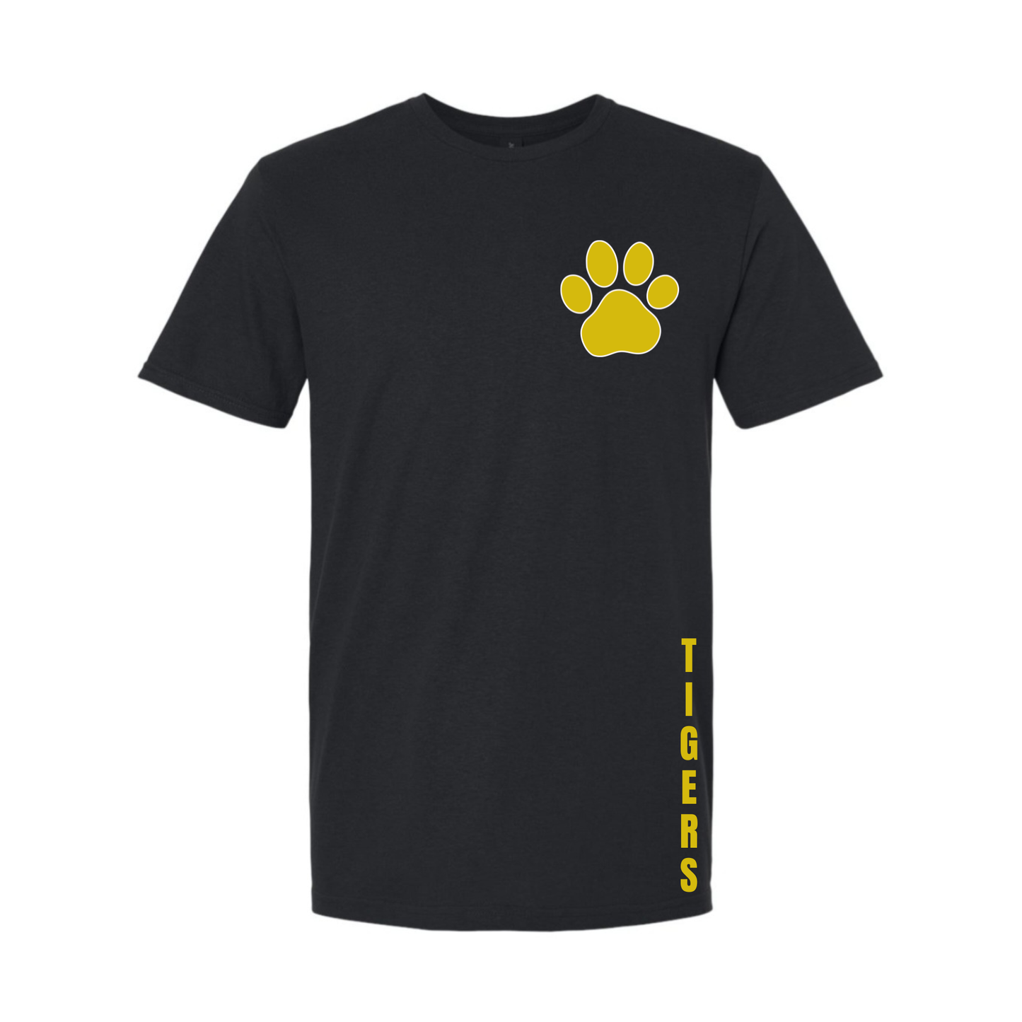 Vertical Tigers Paw Pocket Shirt - Black