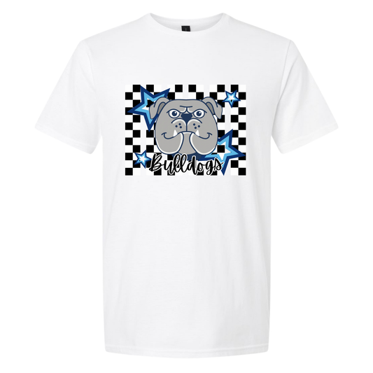 Checkered Print Bulldogs - White