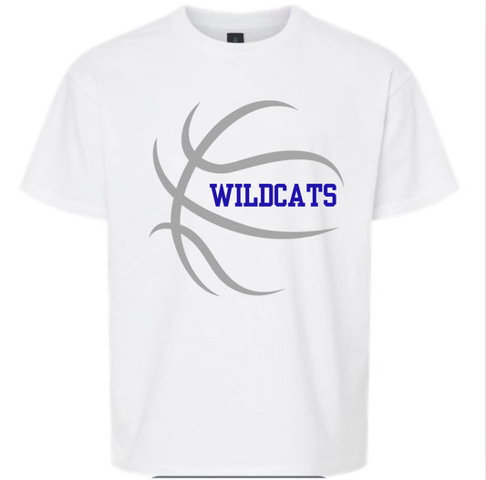 Wildcats Basketball tee - White