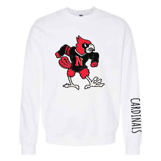 Black Vintage Cardinal Sweatshirt - White (Copy)