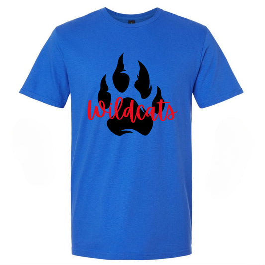 Wildcats Pawprint tee - Blue