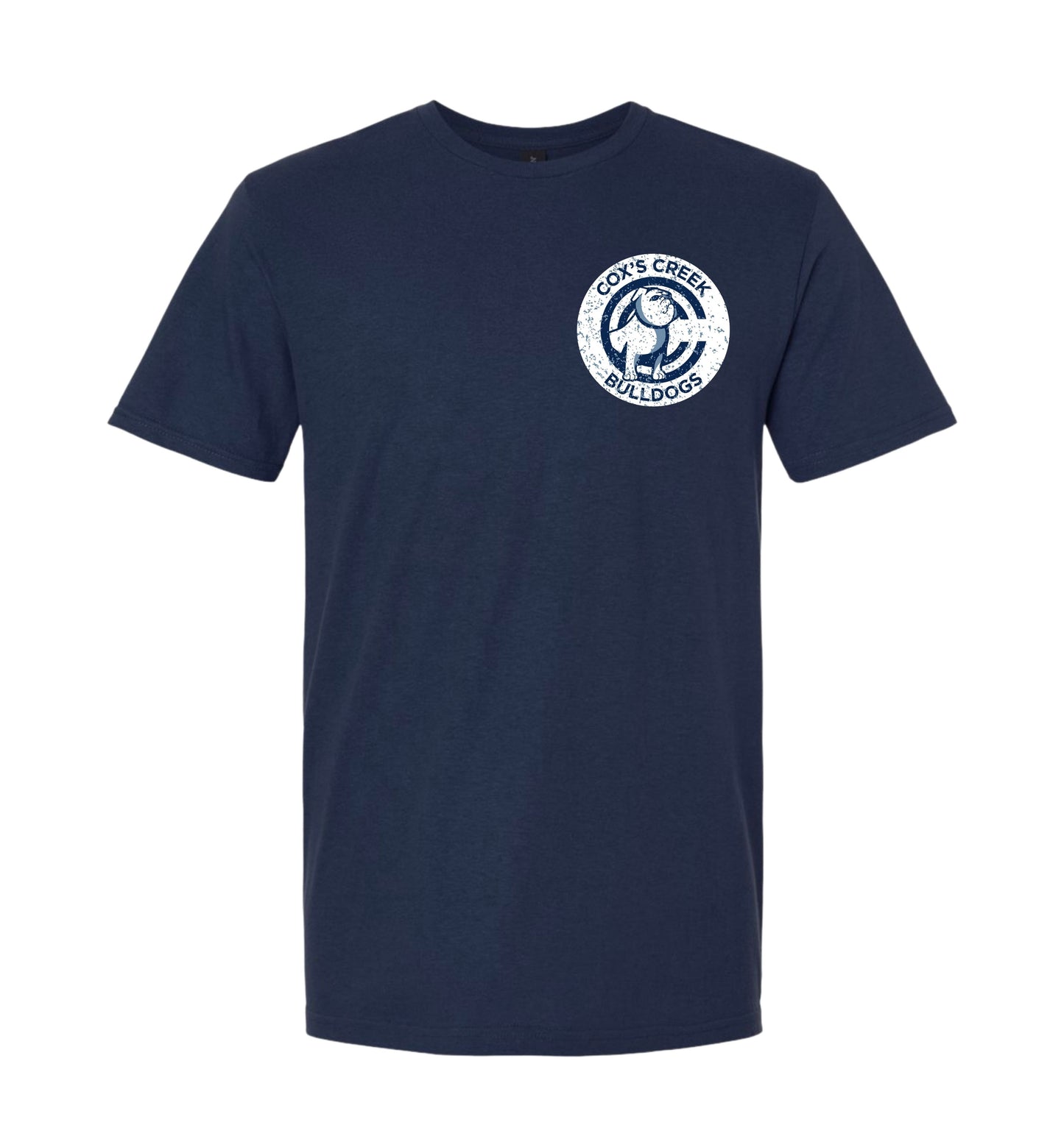 Bulldog CC distressed Pocket tee - Navy