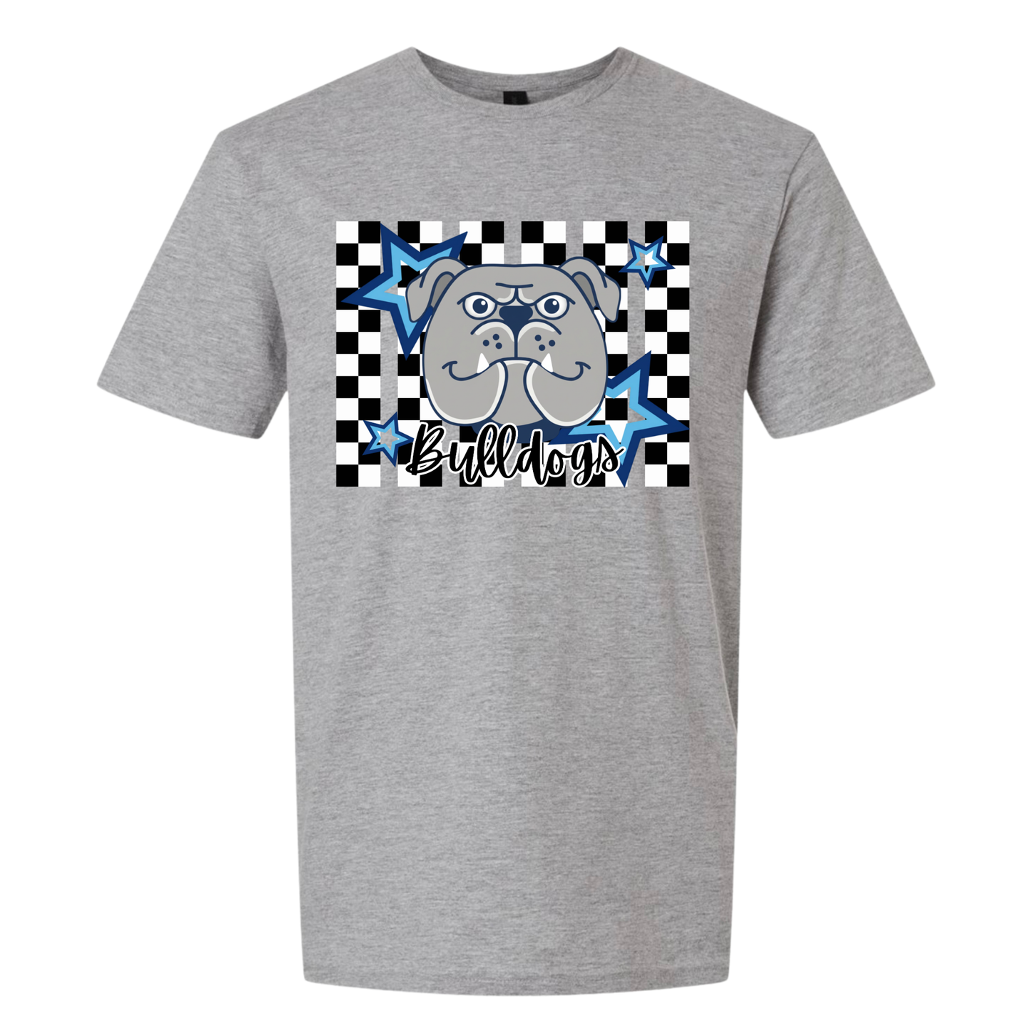 Checkered Print Bulldogs - Grey