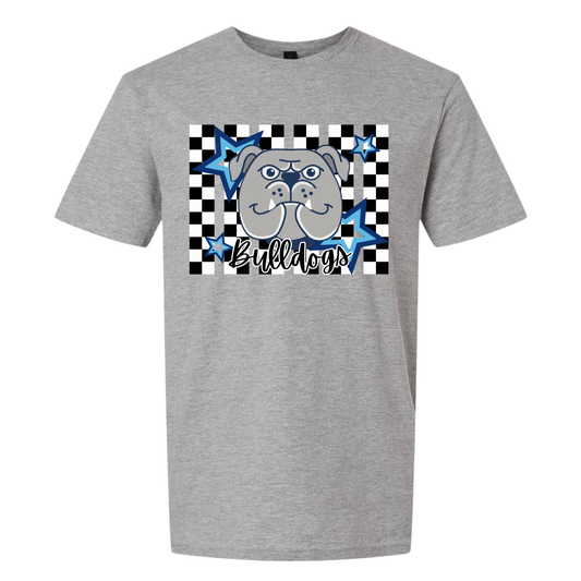 Checkered Print Bulldogs - Grey