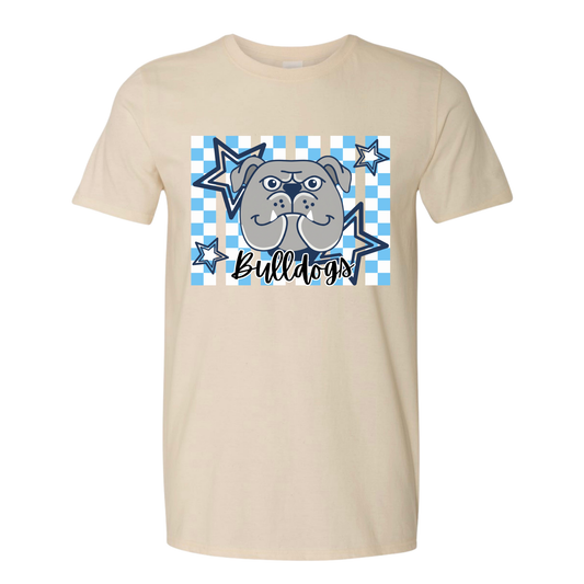 Checkered Print Bulldogs - Natural