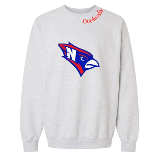 Cardinals Crewneck - Ash Grey