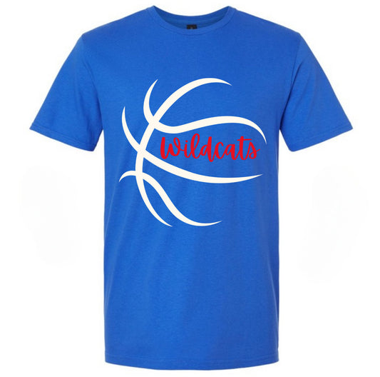 Wildcats Basketball tee - Blue