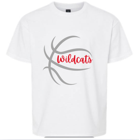 Wildcats Basketball tee - White