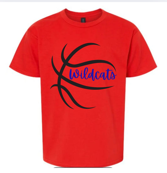 Wildcats Basketball tee - Red