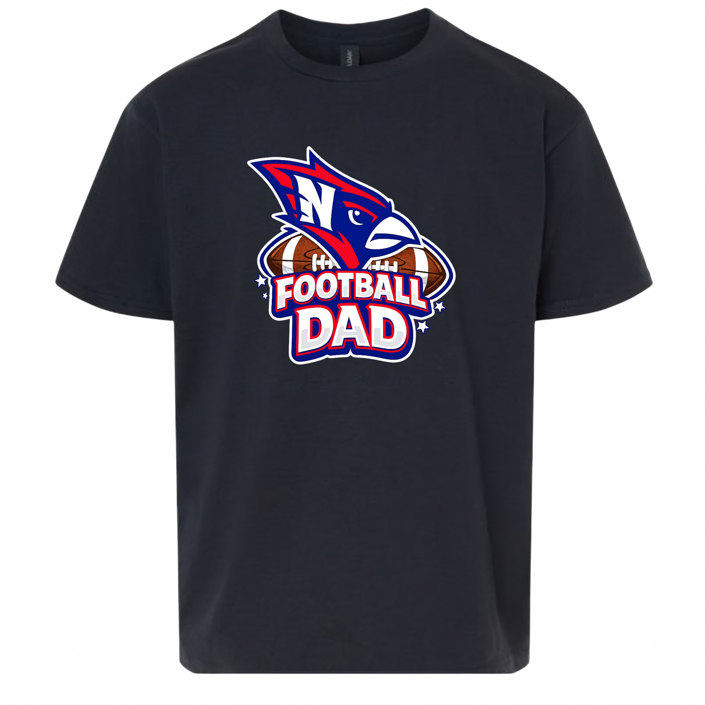 Cardinal Football Dad Tee - Black