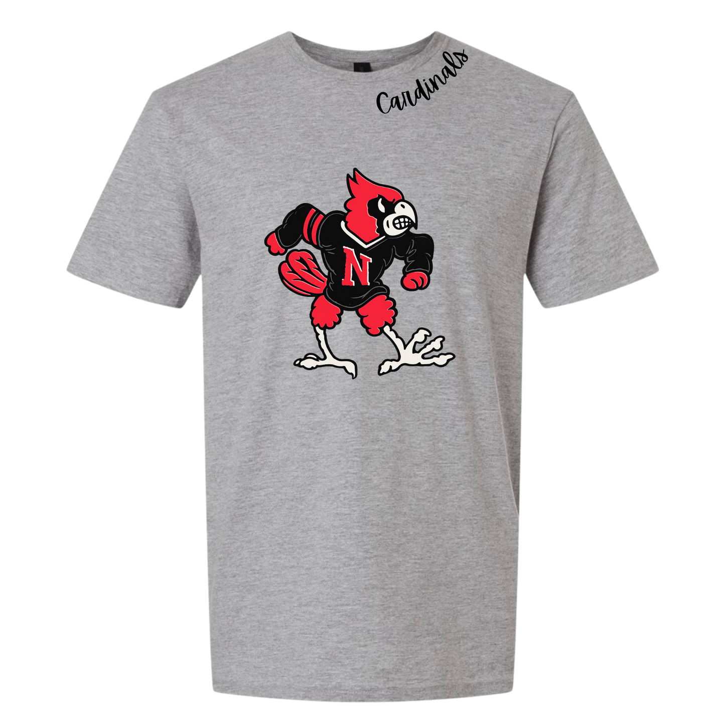 Black Vintage Cardinal Tee - Grey