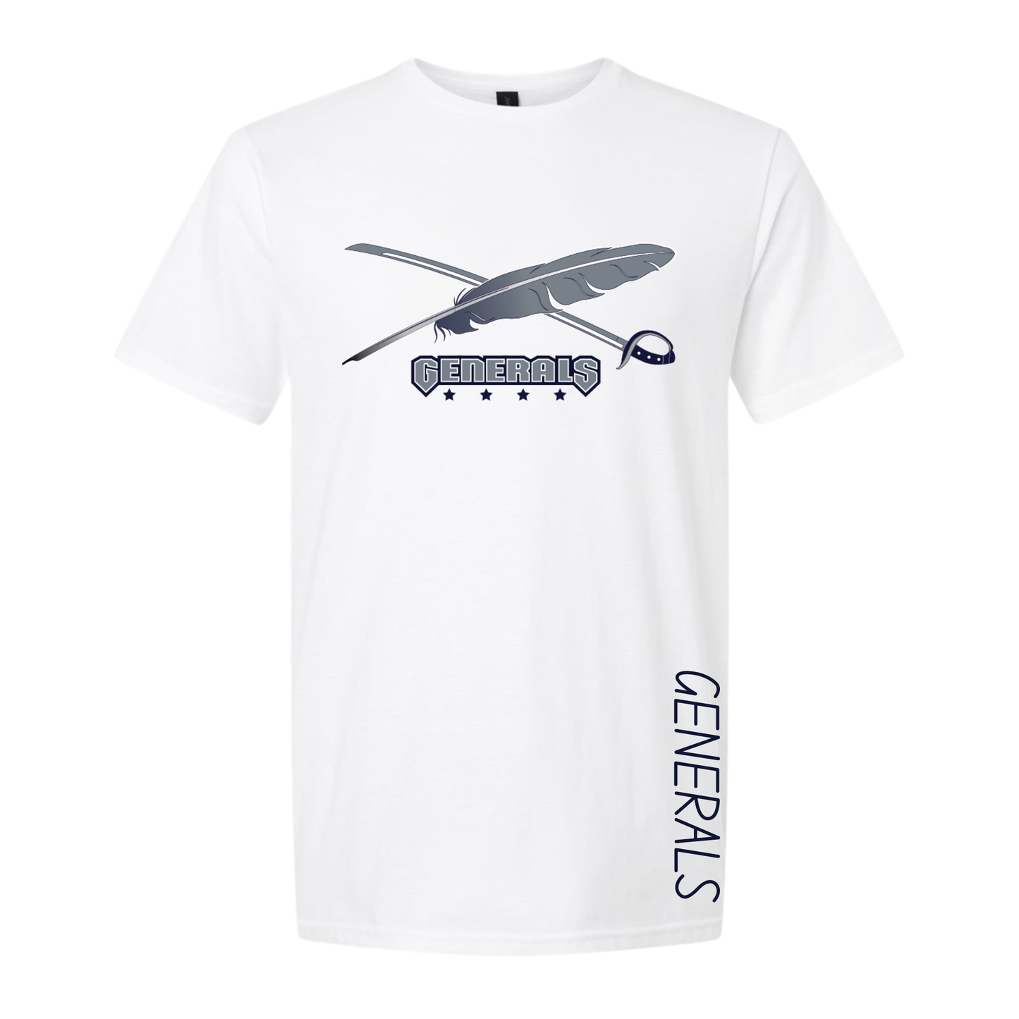 Generals sword/feather tee - White