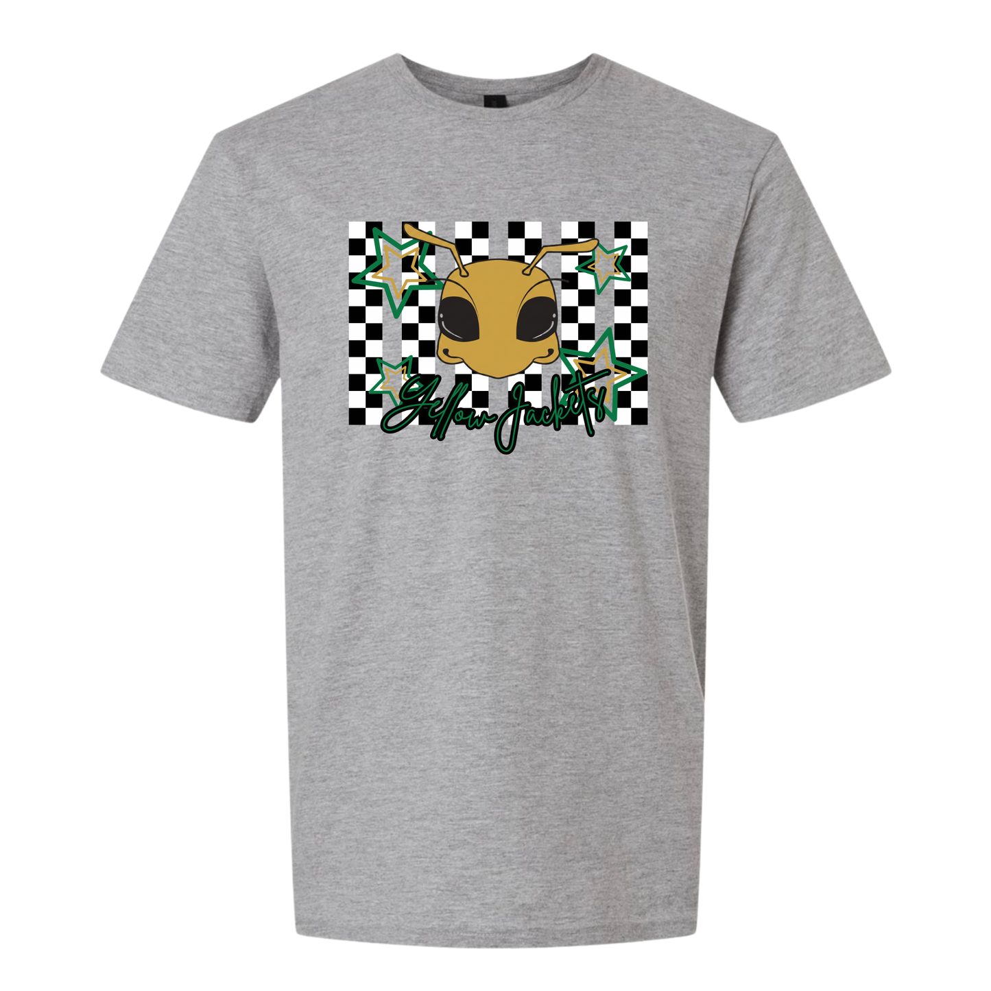 Checkered Yellowjackets tee - Grey